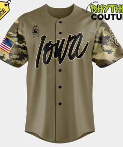 Iowa Cubs Military Appreciation Night 2025 Camo Baseball Jersey