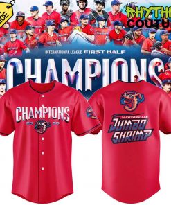 Jacksonville Jumbo Shrimp 2025 International League First Half Championship Baseball Jersey