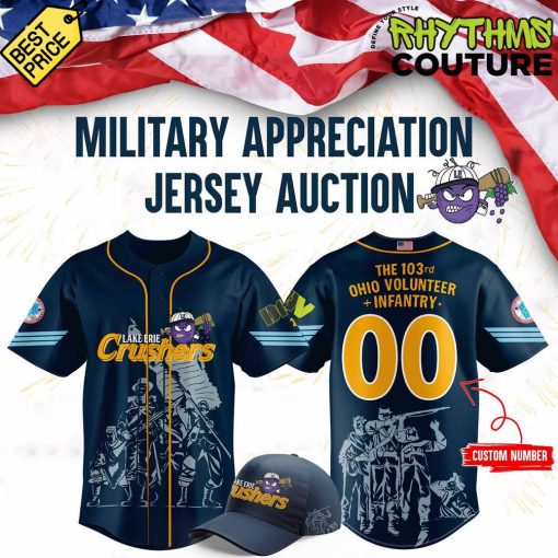 Lake Erie Crushers x Mititary Appreciation Custom Baseball Jersey