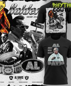 Las Vegas Raiders Al Davis “Just Win Baby” Black Tee