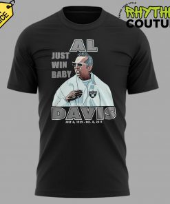 Las Vegas Raiders Al Davis “Just Win Baby” Black Tee