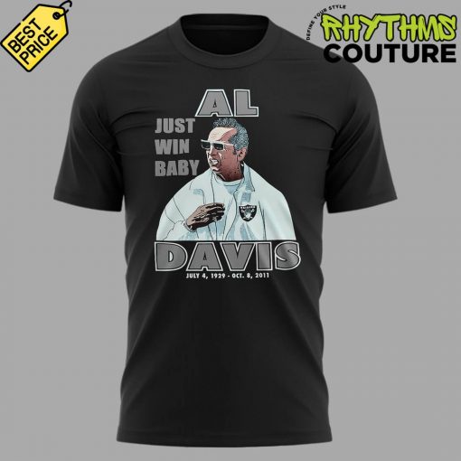 Las Vegas Raiders Al Davis “Just Win Baby” Black Tee