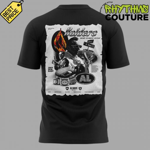 Las Vegas Raiders Al Davis “Just Win Baby” Black Tee