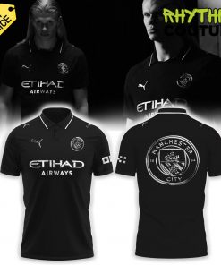 Manchester City Origin Story 25/26 Away Kits Black Polo Shirt