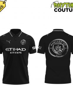 Manchester City Origin Story 25/26 Away Kits Black Polo Shirt