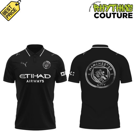 Manchester City Origin Story 25/26 Away Kits Black Polo Shirt