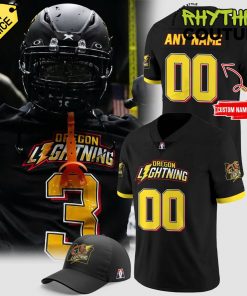Oregon Lightning Special Black Football Jersey