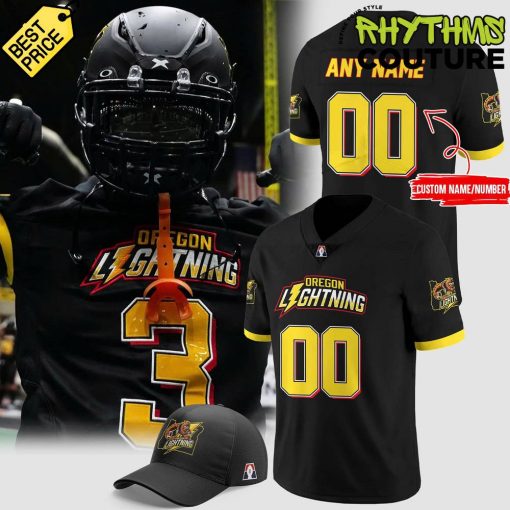 Oregon Lightning Special Black Football Jersey