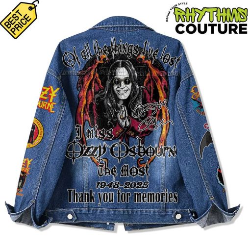 Ozzy Osbourne Thank you for the Memories Denim Jacket