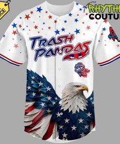 Rocket City Trash Pandas 4th of July USA Personalized Baseball Jersey