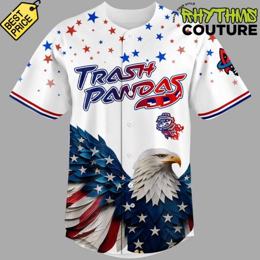 Rocket City Trash Pandas 4th of July USA Personalized Baseball Jersey
