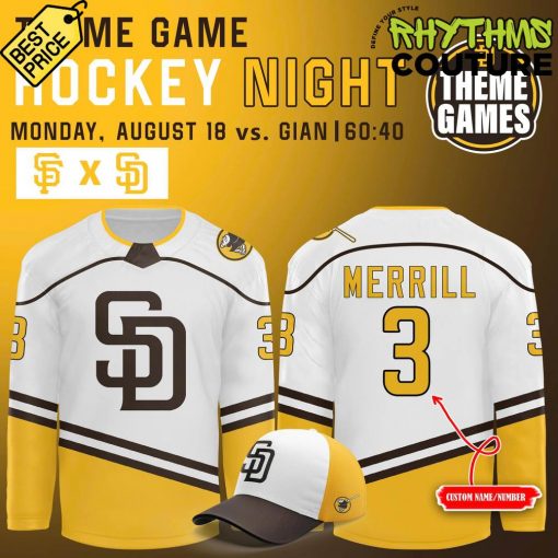 San Diego Padres Hockey Night Custom Jersey