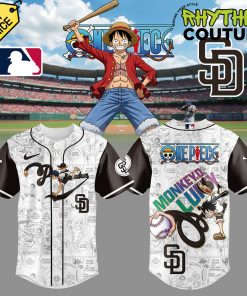 San Diego Padres x One Piece Straw Hat Luffy Special Baseball Jersey