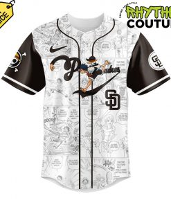 San Diego Padres x One Piece Straw Hat Luffy Special Baseball Jersey