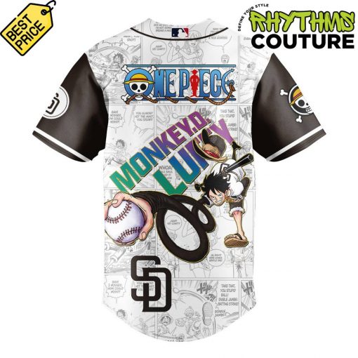 San Diego Padres x One Piece Straw Hat Luffy Special Baseball Jersey