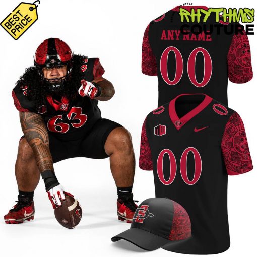 San Diego State Special New Custom Football Jersey – Black