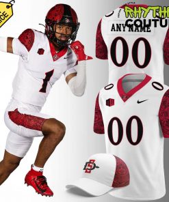 San Diego State Special New Custom Football Jersey – White